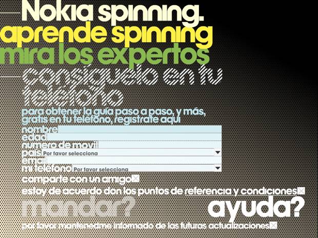 Nokia Spin Flash Site Spanish Subscribe Page