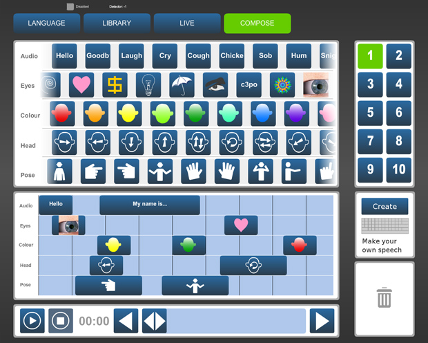 robothespian touchscreen interface